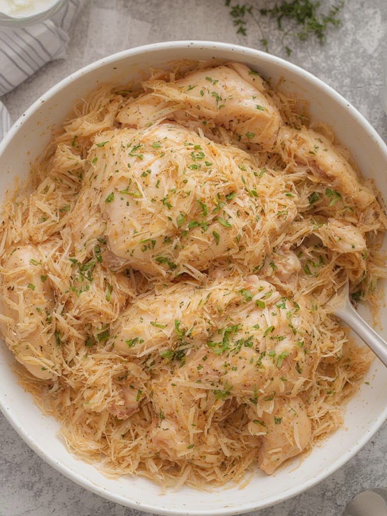 how to cook chicken to shred