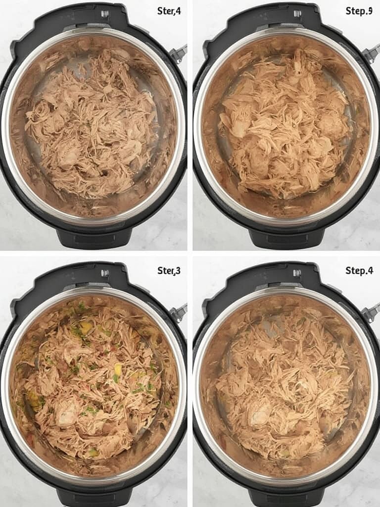 instant pot shredded chickensteps