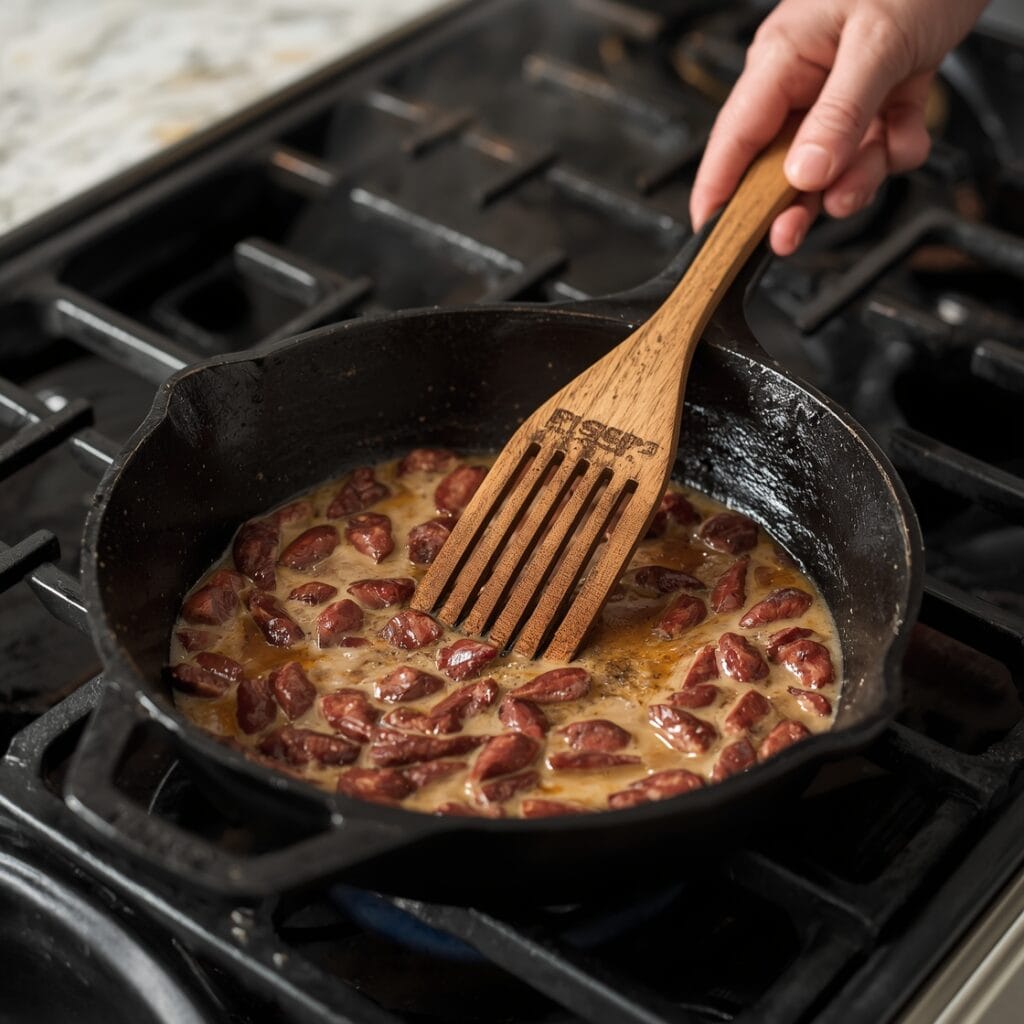 Cast iron skillet action