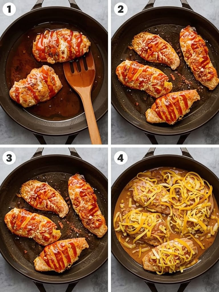 Cowboy BBQ Bacon Cheddar Chicken steps