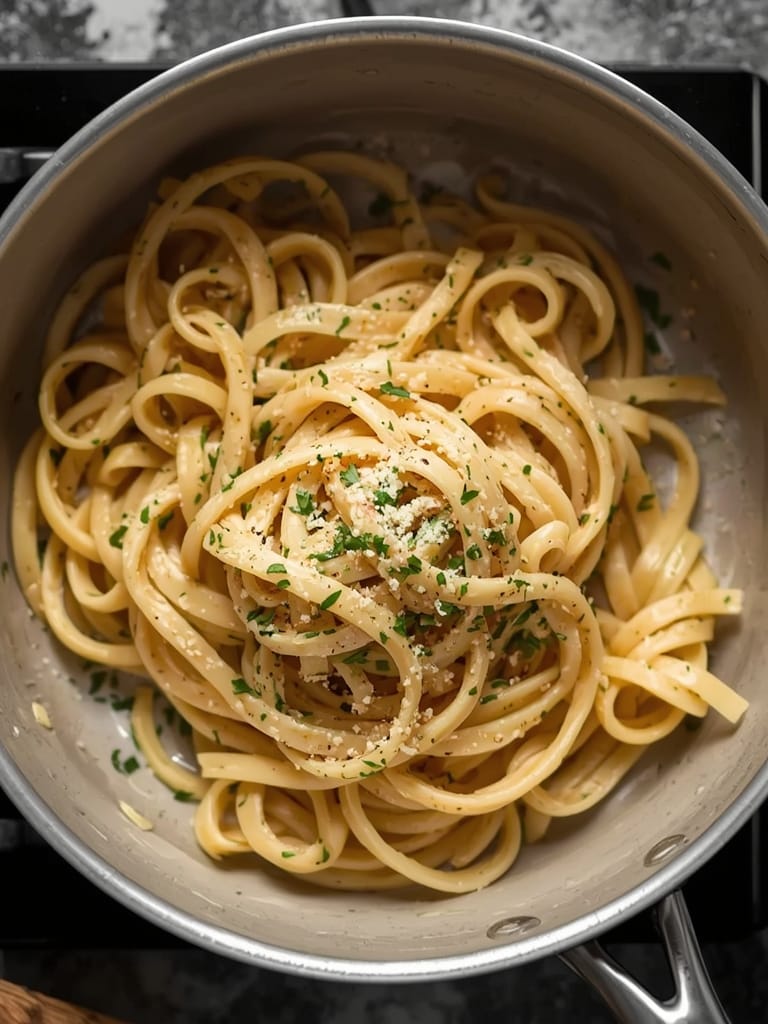Creamy Garlic Pasta steps