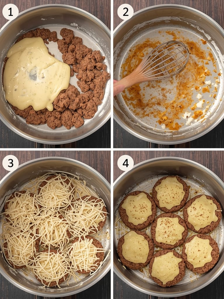 Garlic Parmesan Cheeseburger Bombs recipes steps