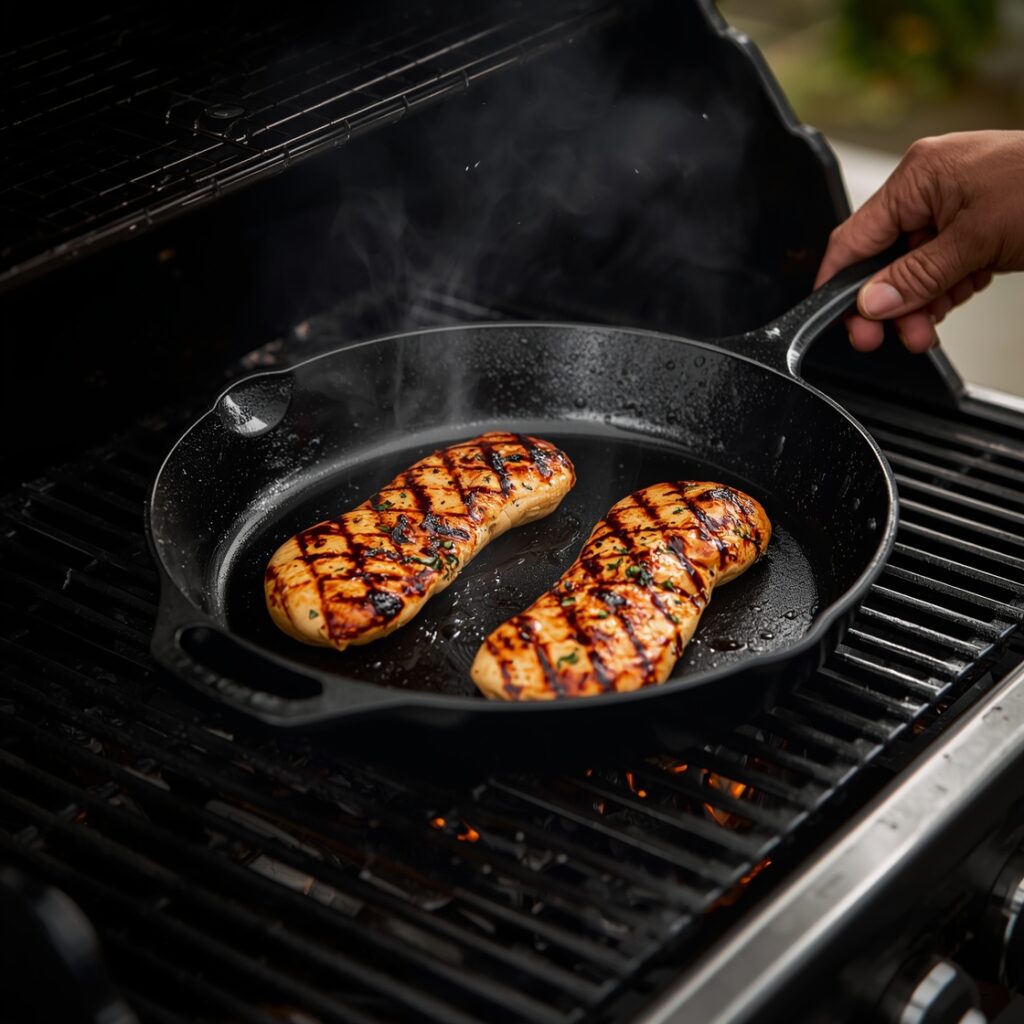 Grill pan action