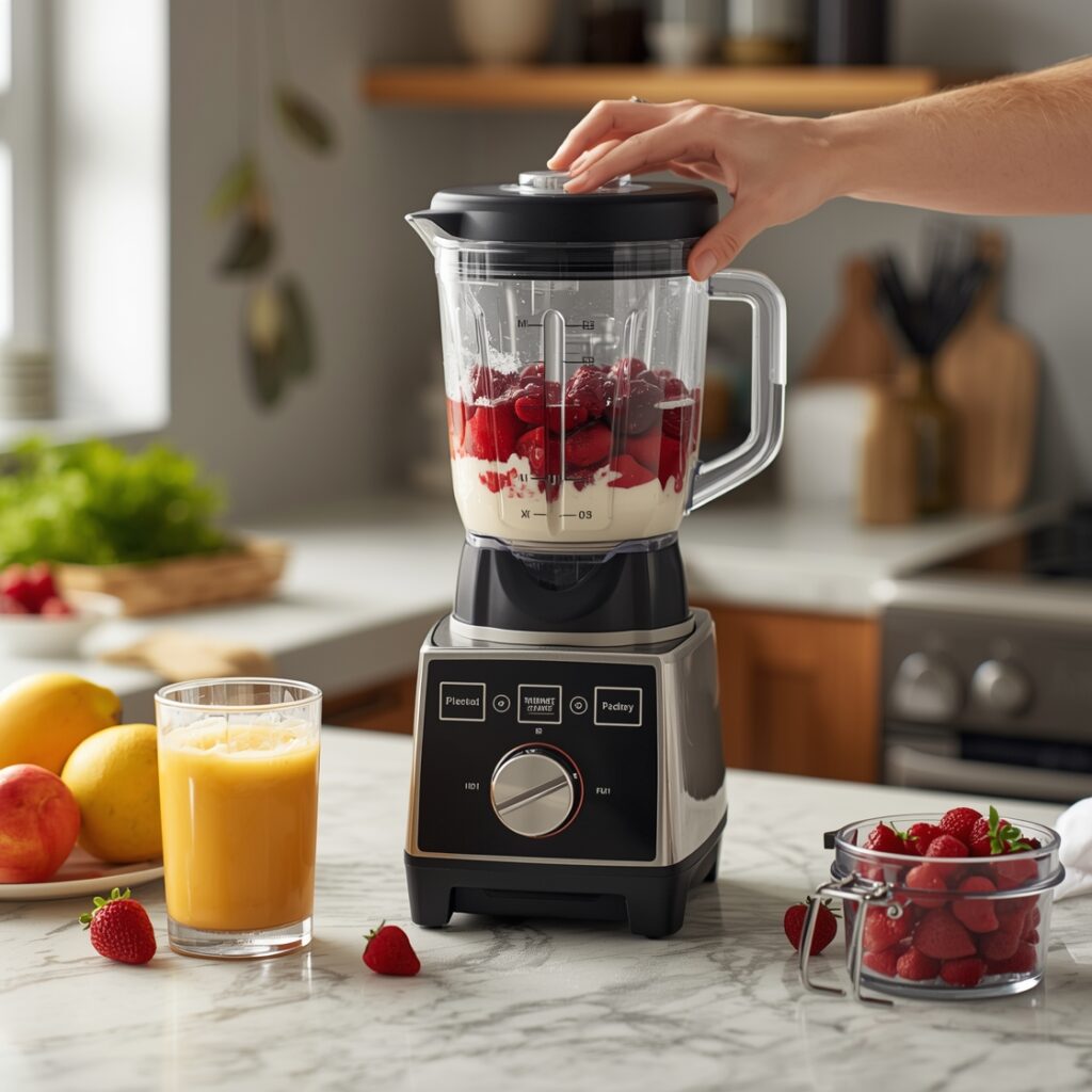 High speed blender action