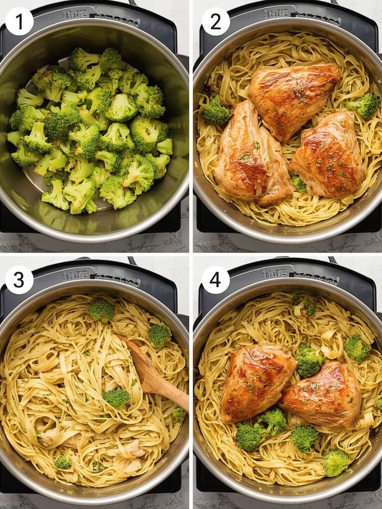 Rotisserie Chicken Broccoli Pasta steps