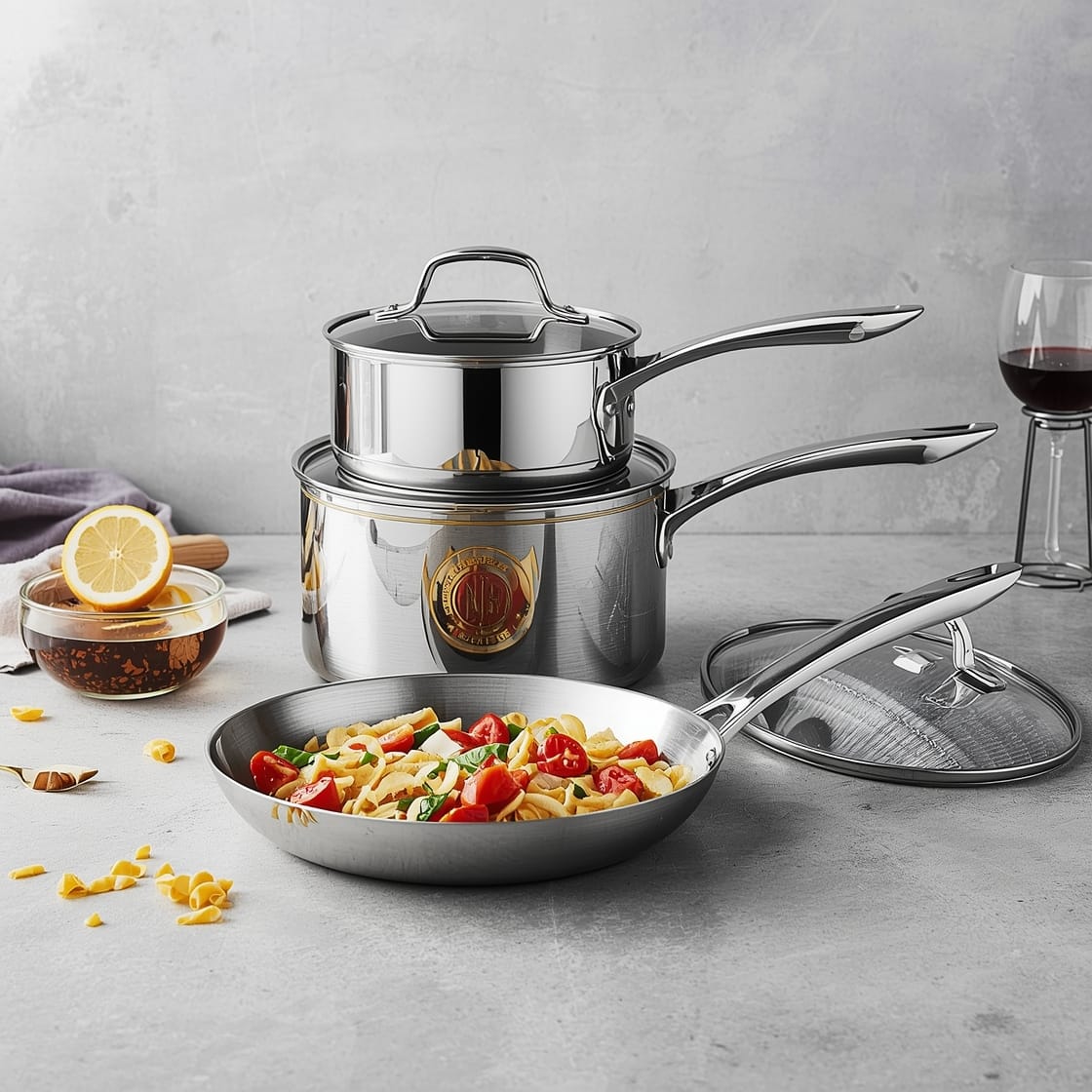 Stainless steel cookware set