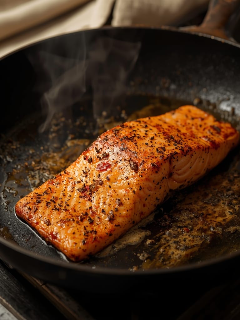 baked red salmon steps