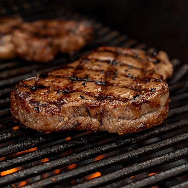beef chuck steak on grill