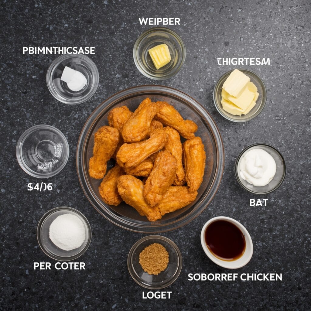 fried chicken wings ingredients