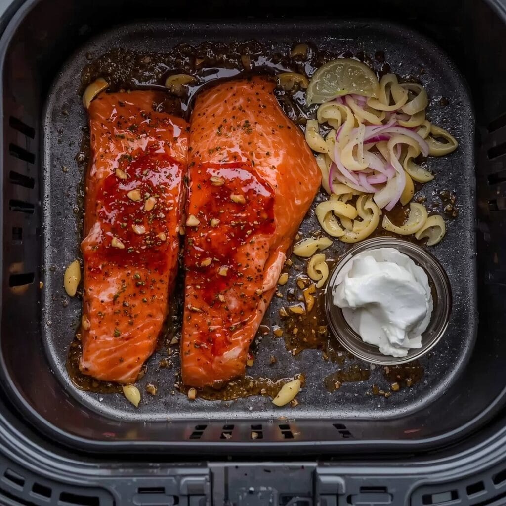 Mustard Air Fryer Salmon ingredients