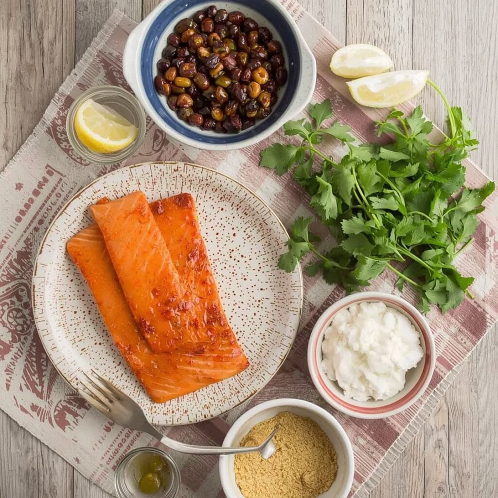 Spicy Air Fryer Salmon ingredients
