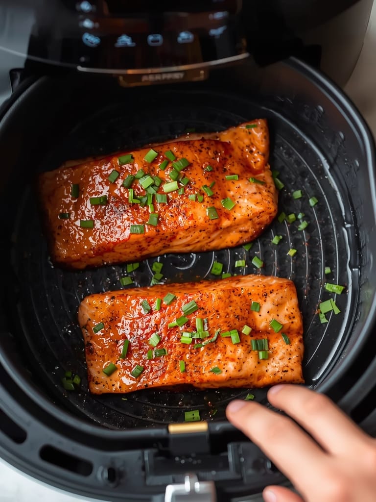 Spicy Air Fryer Salmon steps